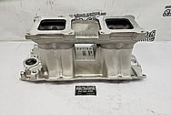 Weiand Aluminum V8 Intake Manifold BEFORE Chrome-Like Metal Polishing and Buffing Services / Restoration Services - Aluminum Polishing