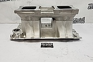 Weiand Aluminum V8 Intake Manifold BEFORE Chrome-Like Metal Polishing and Buffing Services / Restoration Services - Aluminum Polishing