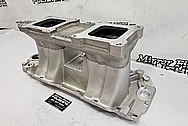 Weiand Aluminum V8 Intake Manifold BEFORE Chrome-Like Metal Polishing and Buffing Services / Restoration Services - Aluminum Polishing