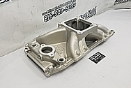 Edelbrock Victor Aluminum V8 Intake Manifold BEFORE Chrome-Like Metal Polishing and Buffing Services / Restoration Services - Aluminum Polishing