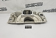 Edelbrock Victor Aluminum V8 Intake Manifold BEFORE Chrome-Like Metal Polishing and Buffing Services / Restoration Services - Aluminum Polishing