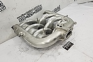 Aluminum V8 Intake Manifold BEFORE Chrome-Like Metal Polishing and Buffing Services - Intake Polishing Services