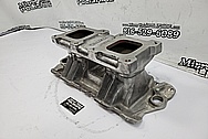 Weiand V8 Aluminum Intake Manifold BEFORE Chrome-Like Metal Polishing - Aluminum Polishing - Intake Manifold Polishing