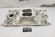 Edelbrock Performer RPM V8 Aluminum Intake Manifold BEFORE Chrome-Like Metal Polishing - Aluminum Polishing - Intake Manifold Polishing