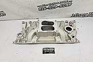 Edelbrock Performer RPM V8 Aluminum Intake Manifold BEFORE Chrome-Like Metal Polishing - Aluminum Polishing - Intake Manifold Polishing