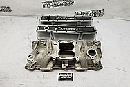 Edelbrock Performer Aluminum V8 Intake Manifold BEFORE Chrome-Like Metal Polishing and Buffing Services / Restoration Services - Intake Manifold Polishing