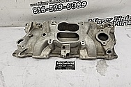 Edelbrock Performer Aluminum V8 Intake Manifold BEFORE Chrome-Like Metal Polishing and Buffing Services / Restoration Services - Intake Manifold Polishing