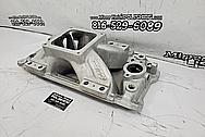 Edelbrock Aluminum V8 Intake Manifold BEFORE Chrome-Like Metal Polishing and Buffing Services / Restoration Services - Intake Manifold Polishing