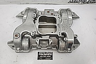 Edelbrock Aluminum V8 Intake Manifold BEFORE Chrome-Like Metal Polishing and Buffing Services / Restoration Services - Intake Manifold Polishing