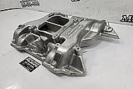 Edelbrock Aluminum V8 Intake Manifold BEFORE Chrome-Like Metal Polishing and Buffing Services / Restoration Services - Intake Manifold Polishing