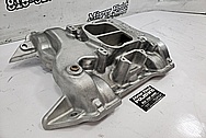 Edelbrock Aluminum V8 Intake Manifold BEFORE Chrome-Like Metal Polishing and Buffing Services / Restoration Services - Intake Manifold Polishing