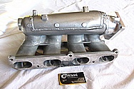 Mistubishi EVO X Aluminum Intake Manifold BEFORE Chrome-Like Metal Polishing and Buffing Services