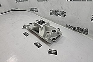 Edelbrock Aluminum V8 Intake Manifold BEFORE Chrome-Like Metal Polishing and Buffing Services / Restoration Services - Aluminum Polishing - Intake Manifold Polishing