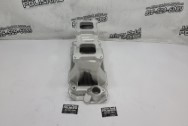 Edelbrock Aluminum Intake Manifold BEFORE Chrome-Like Metal Polishing - Aluminum Polishing - Intake Manifold Polishing Service - Custom Paint Service