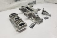 Aluminum Intake Manifold BEFORE Chrome-Like Metal Polishing - Aluminum Polishing - Intake Manifold Polishing Service Plus Custom Painting Services