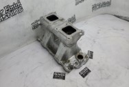 Weiand Aluminum Intake Manifold BEFORE Chrome-Like Metal Polishing - Aluminum Polishing - Intake Manifold Polishing Services