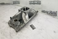 Reher Morrison Edelbrock Aluminum Intake Manifold BEFORE Chrome-Like Metal Polishing and Buffing Services / Restoration Services - Aluminum Polishing - Intake Manifold Polishing