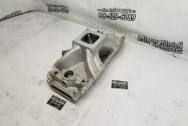 Edelbrock Aluminum Intake Manifold BEFORE Chrome-Like Metal Polishing and Buffing Services / Restoration Services - Aluminum Polishing - Intake Manifold Polishing