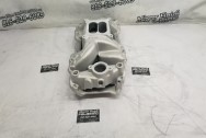 Edelbrock RPM Air Gap Aluminum Intake Manifold BEFORE Chrome-Like Metal Polishing - Aluminum Polishing - Intake Manifold Polishing Services