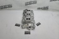 Offenhauser Aluminum V8 Intake Manifold BEFORE Chrome-Like Metal Polishing - Aluminum Polishing - Intake Manifold Polishing Services