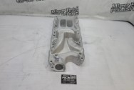 Edelbrock Aluminum Intake Manifold BEFORE Chrome-Like Metal Polishing and Buffing Services / Restoration Services - Aluminum Polishing Polishing Services