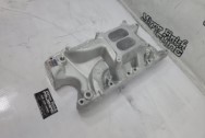 Edelbrock Aluminum Intake Manifold BEFORE Chrome-Like Metal Polishing and Buffing Services / Restoration Services - Aluminum Polishing Polishing Services