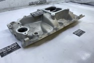 Chevy Big Block Aluminum Intake Manifold BEFORE Chrome-Like Metal Polishing and Buffing Services / Restoration Services - Aluminum Polishing - Intake Polishing Services