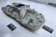 Chevy Big Block Aluminum Intake Manifold BEFORE Chrome-Like Metal Polishing and Buffing Services / Restoration Services - Aluminum Polishing - Intake Polishing Services