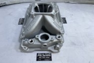 Edelbrock Aluminum Intake Manifold BEFORE Chrome-Like Metal Polishing - Aluminum Polishing - Intake Manifold Polishing Service