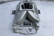 Edelbrock Aluminum Intake Manifold BEFORE Chrome-Like Metal Polishing - Aluminum Polishing - Intake Manifold Polishing Service