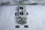 Edelbrock Aluminum Intake Manifold BEFORE Chrome-Like Metal Polishing - Aluminum Polishing - Intake Manifold Polishing Service