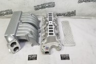 Edelbrock Aluminum Upper and Lower Intake Manifolds BEFORE Chrome-Like Metal Polishing - Aluminum Polishing - Intake Manifold Polishing Service Plus Custom Painting Services 