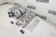 Edelbrock Aluminum Upper and Lower Intake Manifolds BEFORE Chrome-Like Metal Polishing - Aluminum Polishing - Intake Manifold Polishing Service Plus Custom Painting Services 