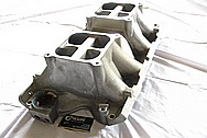 Aluminum Tunnel Ram Intake Manifold BEFORE Chrome-Like Metal Polishing and Buffing Services