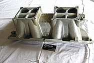 Aluminum Tunnel Ram Intake Manifold BEFORE Chrome-Like Metal Polishing and Buffing Services