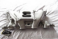 Blue Thunder Ford Cleveland 351 Aluminum V8 Intake Manifold BEFORE Chrome-Like Metal Polishing and Buffing Services