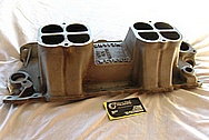 Weiand 350 Chevrolet 1940 Coupe Aluminum V8 Intake Manifold BEFORE Chrome-Like Metal Polishing and Buffing Services