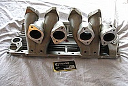 Aluminum Cross Section V8 Intake Manifold BEFORE Chrome-Like Metal Polishing and Buffing Services Plus Custom Painting Services 