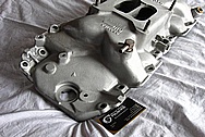 Aluminum GM V8 Intake Manifold BEFORE Chrome-Like Metal Polishing and Buffing Services Plus Painting Services