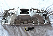 Chevy Aluminum Intake Manifold BEFORE Chrome-Like Metal Polishing and Buffing Services / Restoration Services 