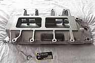 Weiand Aluminum Blower Intake Manifold BEFORE Chrome-Like Metal Polishing and Buffing Services / Restoration Services