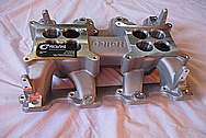Holley EFI Aluminum Intake Manifold BEFORE Chrome-Like Metal Polishing and Buffing Services / Restoration Services 