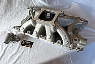 Aluminum V8 Intake Manifold BEFORE Chrome-Like Metal Polishing and Buffing Services / Resoration Services