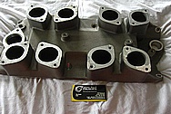 Aluminum V8 Intake Manifold BEFORE Chrome-Like Metal Polishing and Buffing Services / Resoration Services