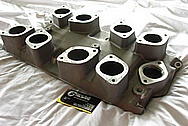 Aluminum V8 Intake Manifold BEFORE Chrome-Like Metal Polishing and Buffing Services / Resoration Services