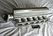 Aluminum Inline 6 Cylinder Intake Manifold BEFORE Chrome-Like Metal Polishing and Buffing Services / Resoration Services