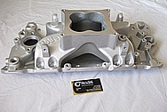 Aluminum V8 Holley Intake Manifold BEFORE Chrome-Like Metal Polishing and Buffing Services