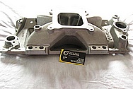 Edelbrock Victor Aluminum Intake Manifold BEFORE Chrome-Like Metal Polishing and Buffing Services / Restoration Services