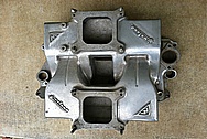 Weiand V8 Cross Ram Aluminum Intake Manifold BEFORE Chrome-Like Metal Polishing and Buffing Services