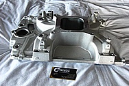 Edelbrock Aluminum V8 Engine Intake Manifold BEFORE Chrome-Like Metal Polishing and Buffing Services